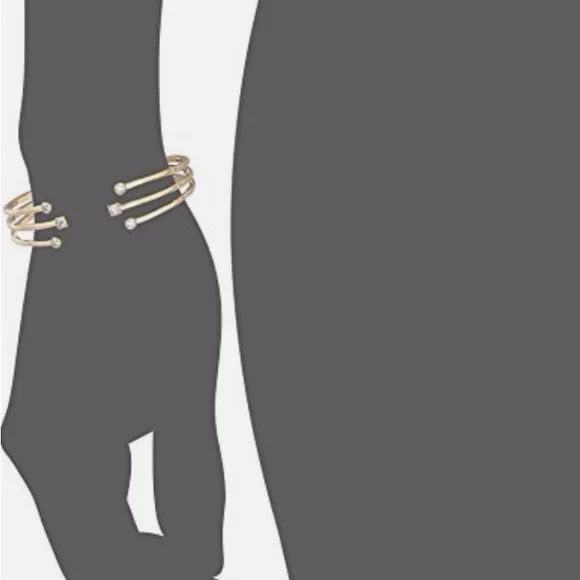 NWT Michael Kors Modern Brilliance Gold Color Cuff Bracelet Crystals - Picture 4 of 14